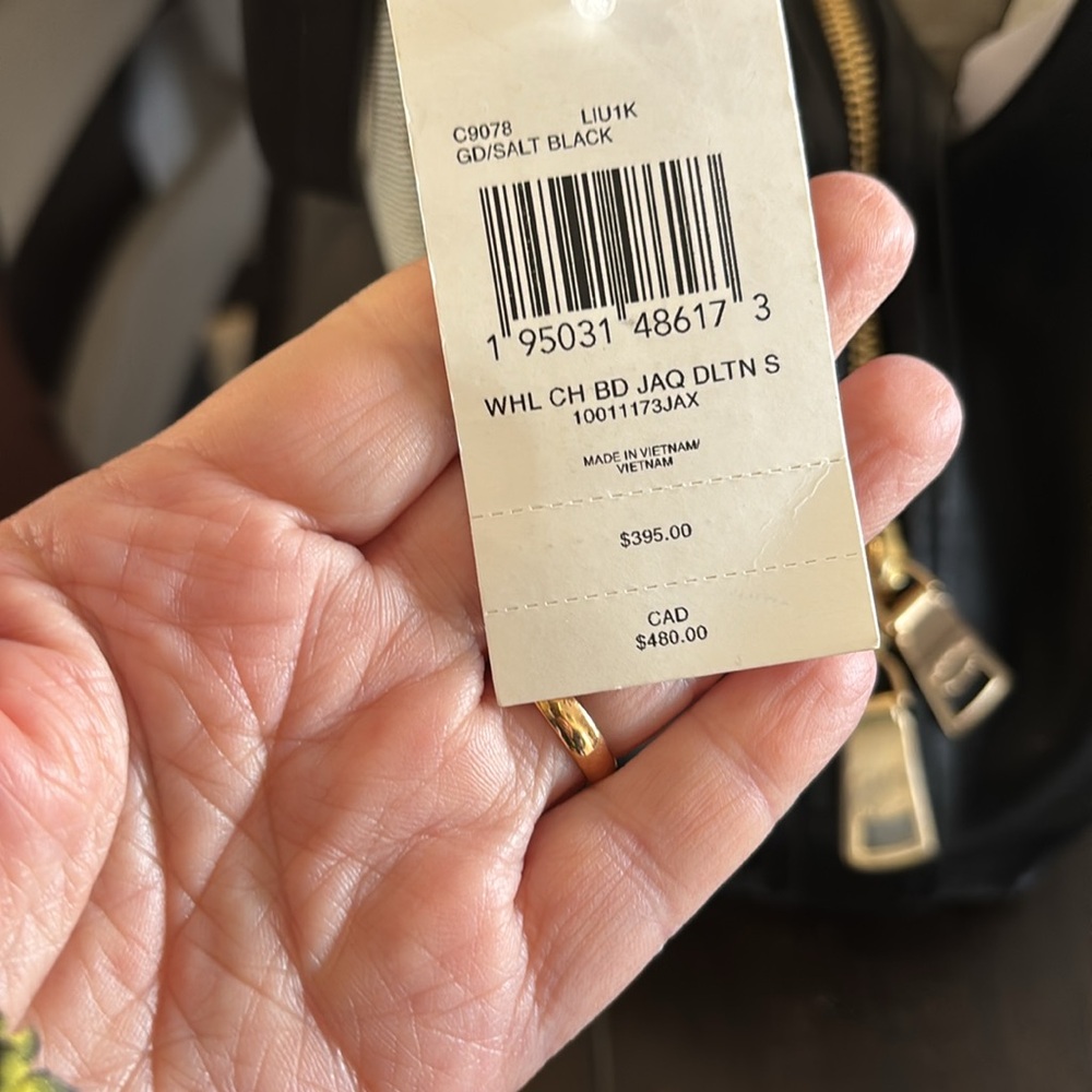 Coach satchel jacquard and leather NWT - Picture 11 of 11